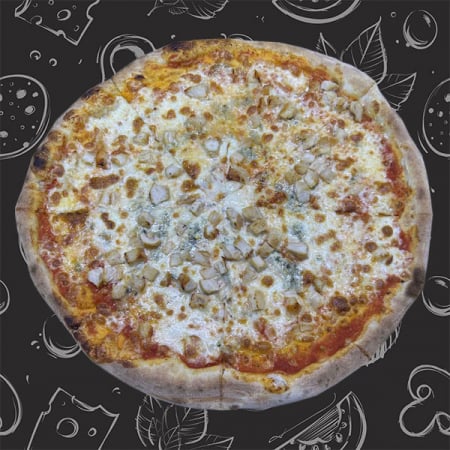 Pizza Pe Vatra - PIZZA POLLO GORGONZOLA 32 cm (590 gr)
