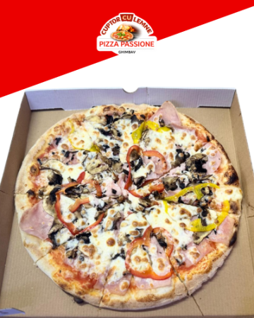 Pizza pe Cuptor cu Lemne - PIZZA QUATTRO STAGIONI 32 cm (600 gr)