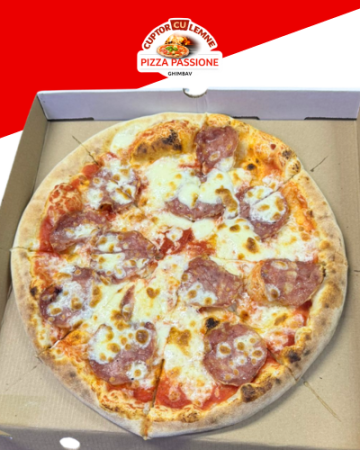 Pizza pe Cuptor cu Lemne - PIZZA SALAMINO 42 cm (1060 gr)