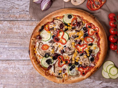 Pizza Pe Vatra - PIZZA VEGANA 42 cm (1050 gr)