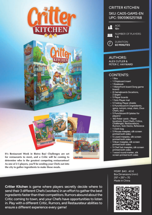 Critter Kitchen worker placement simultan bucatari animale restaurant Lucky Duck Games [3]