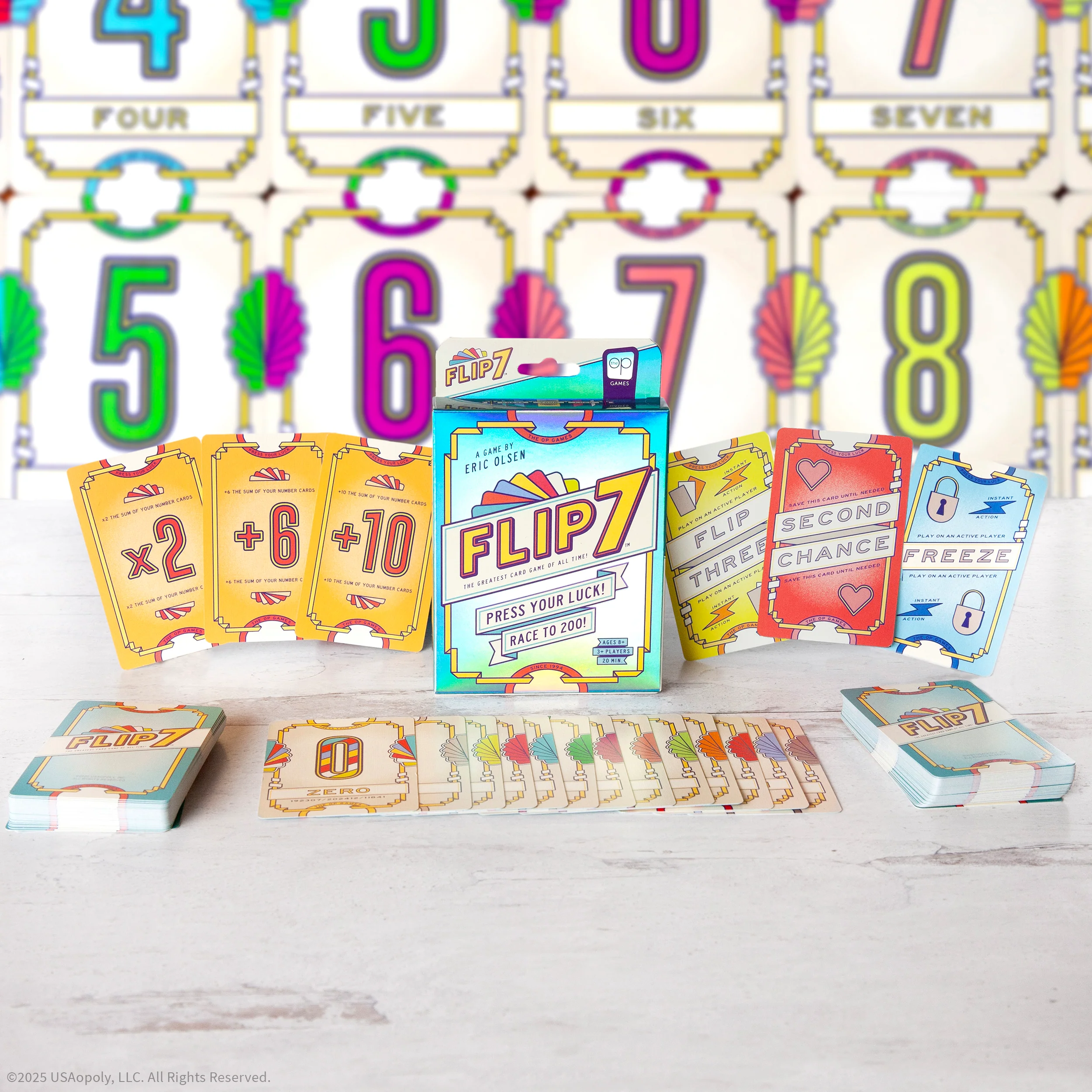 Flip 7 Peg Edition press your luck format compact travel The Op Games Spiel des Jahres [3]