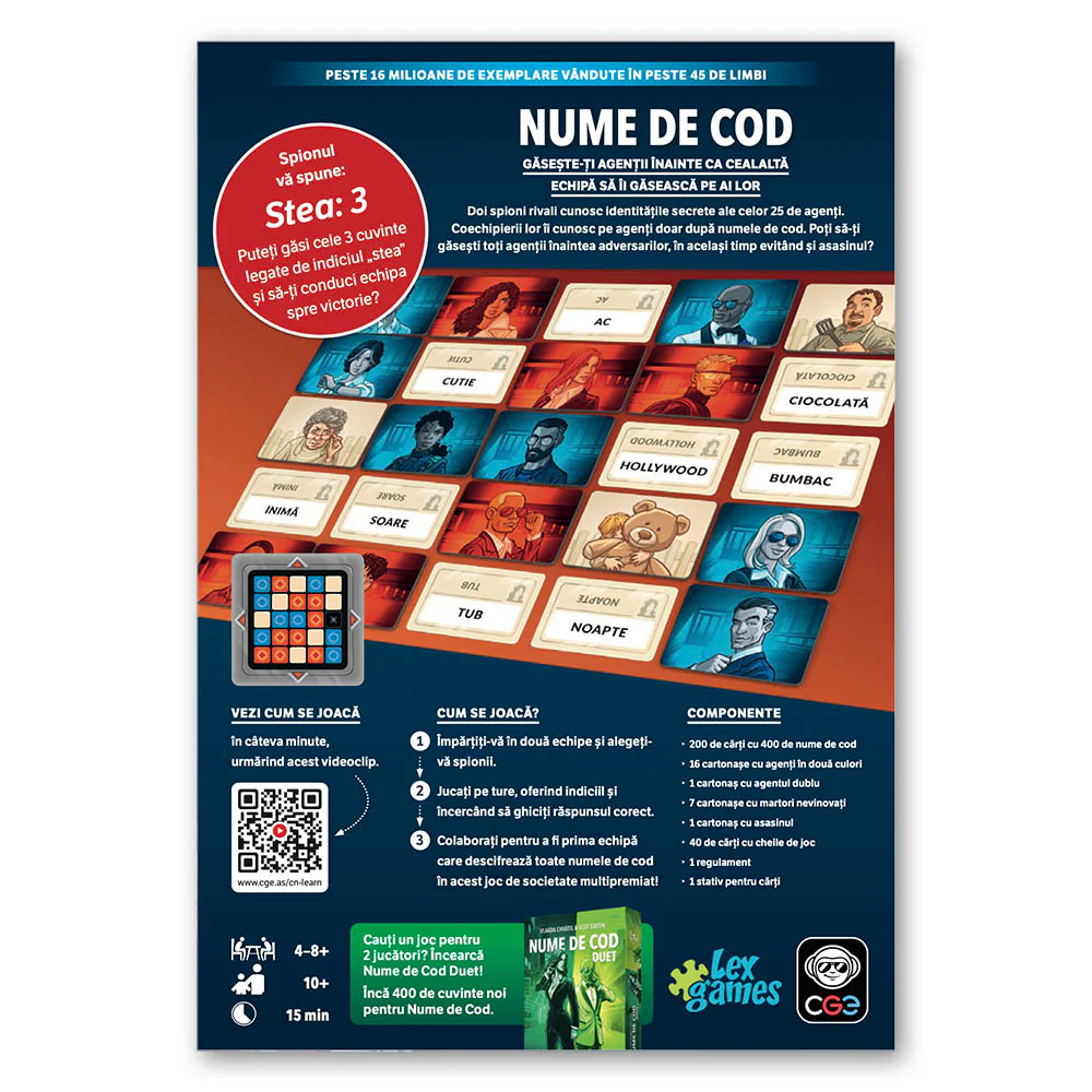 Nume de Cod Codenames joc de cuvinte petrecere echipe RO [2]