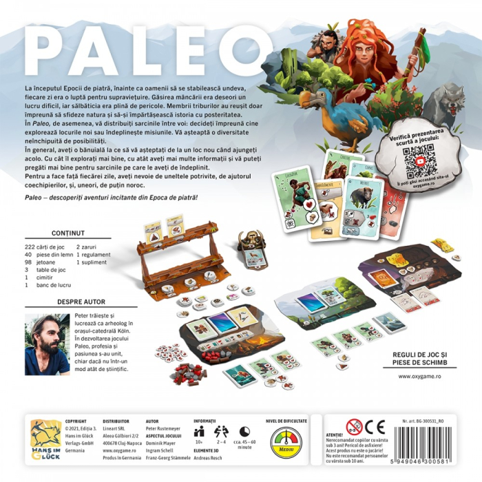 Paleo cooperativ Epoca Piatra trib mamut Hans im Gluck Oxygame romana Kennerspiel [2]