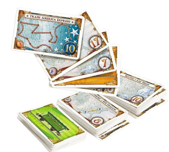 Ticket to Ride USA 1910 extensie joc de societate in limba engleza - cutia extensiei cu 181 carti de format mare [2]