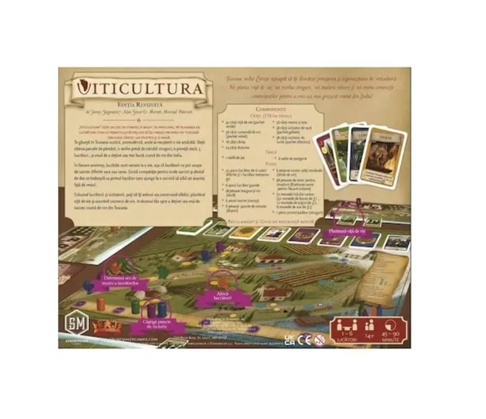 Viticulture Essential Edition worker placement crama toscana struguri vin Stonemaier Games [2]