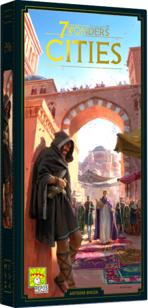 Civilizații - 7 Wonders Cities extensie joc de societate in limba romana - cutia extensiei cu cartile orase si minunile Bizant si Petra