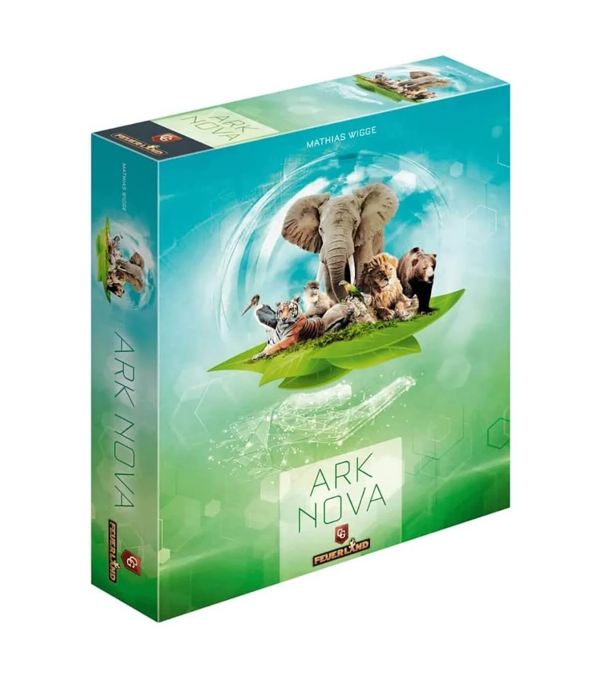 Animale - Ark Nova joc de societate strategie in limba romana - cutia jocului si componentele cu animale si gradina zoologica