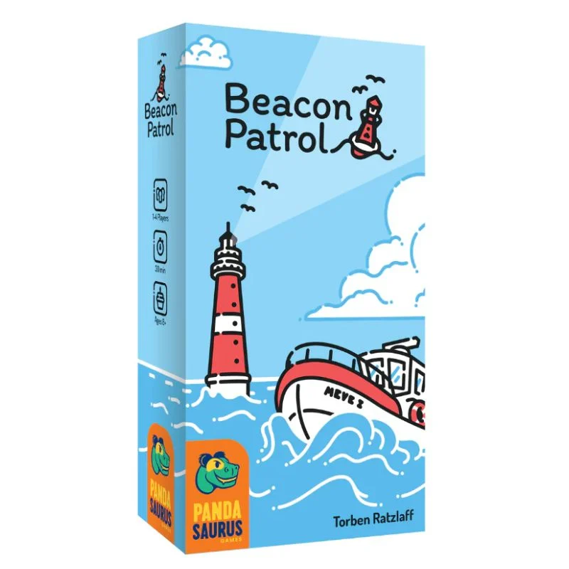 Explorare - Beacon Patrol joc cooperativ tile placement Marea Nordului faruri Pandasaurus