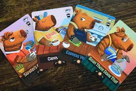 Cafe Baras card drafting tableau building capibara cafenea Kids Table Board Games [1]