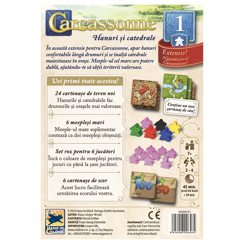 Carcassonne Hanuri si Catedrale extensie joc de societate RO [1]