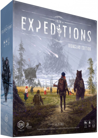 Explorare - Expeditions engine building explorare Scythe sequel Siberia Stonemaier Jakub Rozalski