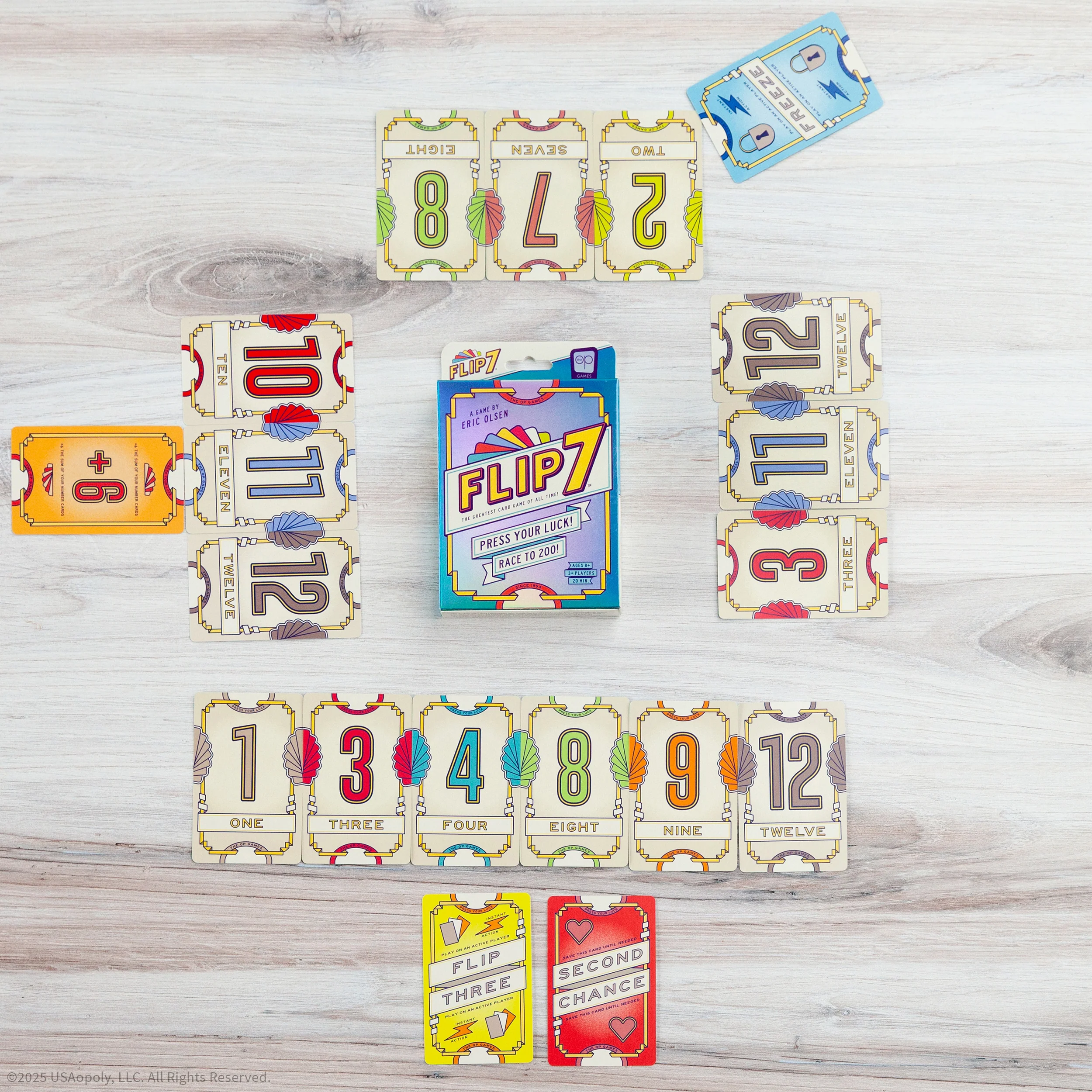Flip 7 Peg Edition press your luck format compact travel The Op Games Spiel des Jahres [3]