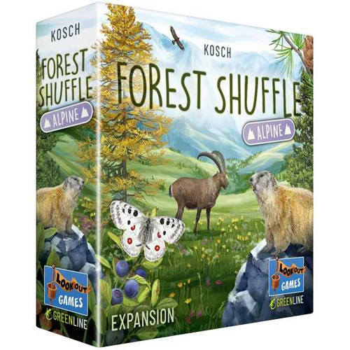 Animale - Forest Shuffle Alpine extensie joc de carti in limba engleza - cutia extensiei cu 36 carti noi cu specii alpine