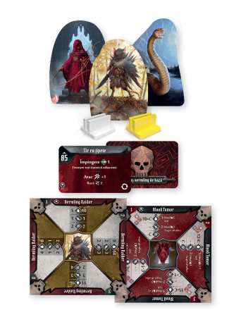 Gloomhaven Coltii Leului joc cooperativ tactic in limba romana - cutia jocului si componentele cu personaje si scenarii [5]