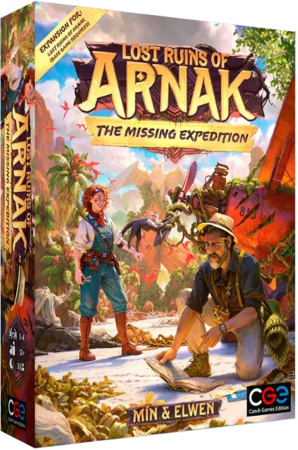 Explorare - Lost Ruins of Arnak Missing Expedition extensie joc de societate in limba engleza - cutia extensiei cu carte de campanie si lideri noi