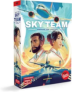Aviatie - Sky Team joc cooperativ 2 jucatori in limba engleza - cutia jocului si panoul de control