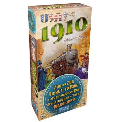 Transporturi - Ticket to Ride USA 1910 extensie joc de societate in limba engleza - cutia extensiei cu 181 carti de format mare