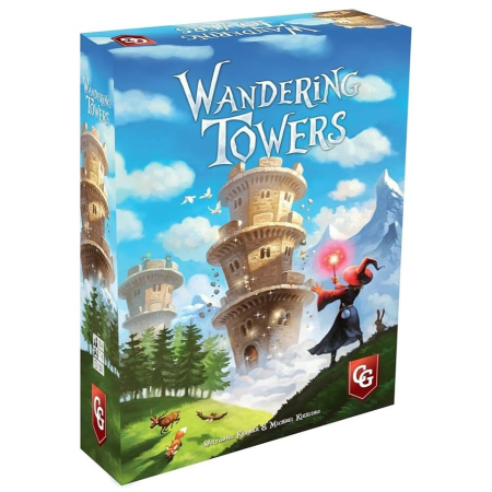 Jocuri premiate internațional - Wandering Towers joc cursa tactic vrajitori turnuri Capstone Games Kramer Kiesling