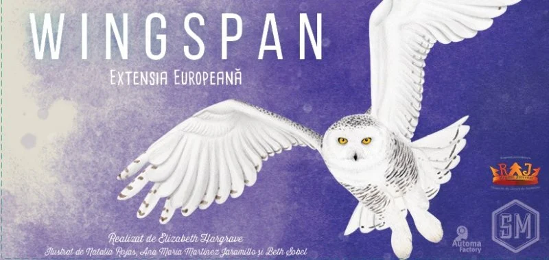 Animale - Wingspan Extensia Europeana joc de societate in limba romana - cutia extensiei si cartile noi cu pasari