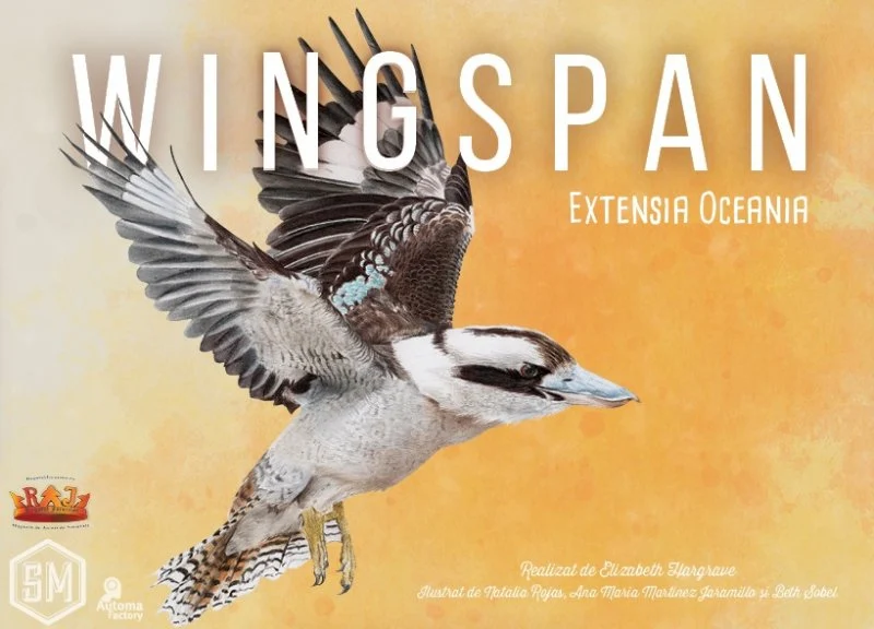 Animale - Wingspan Extensia Oceania joc de societate in limba romana - cutia extensiei cu nectar si pasari din Australia