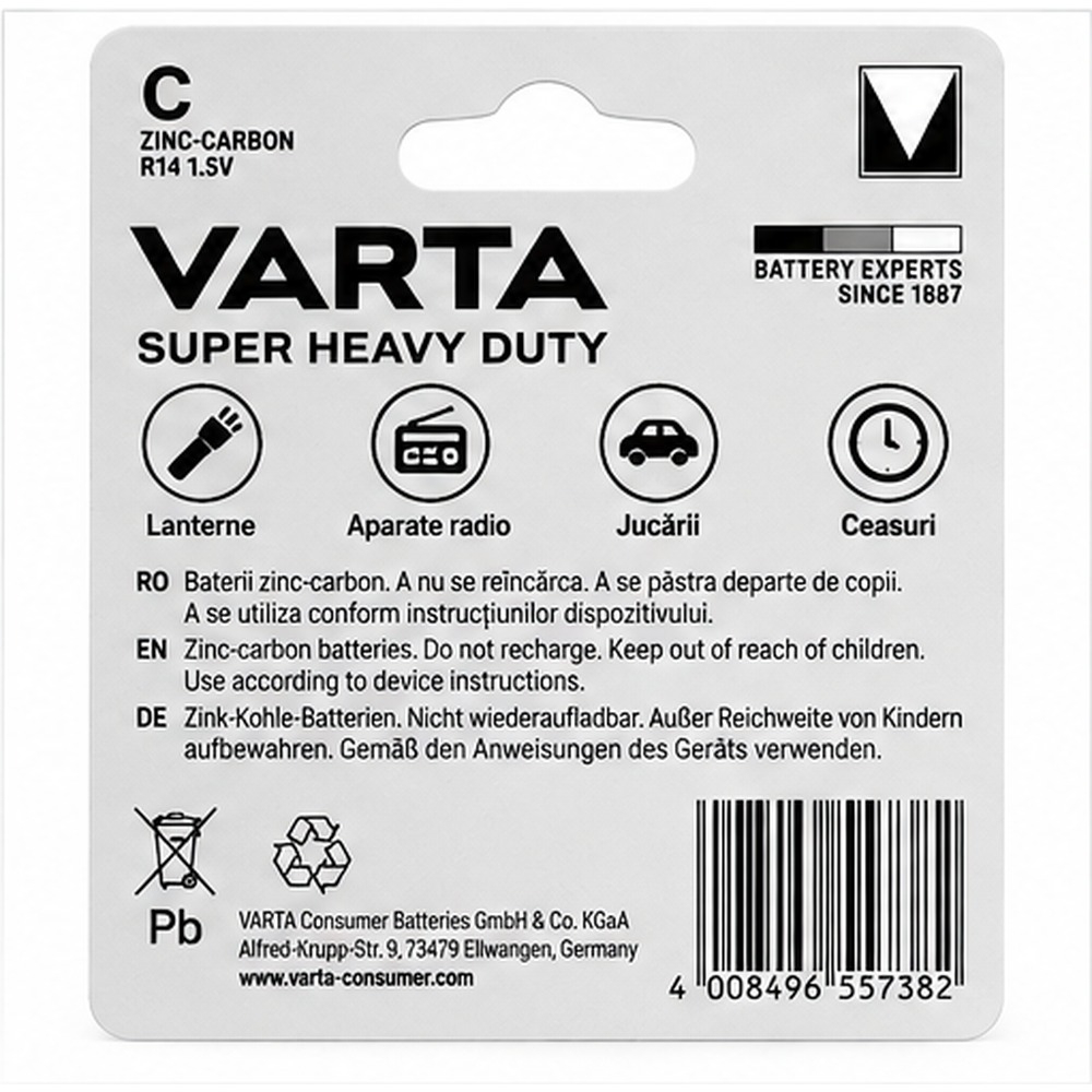 Baterii Varta C R14 set 2 bucati 1.5V [5]