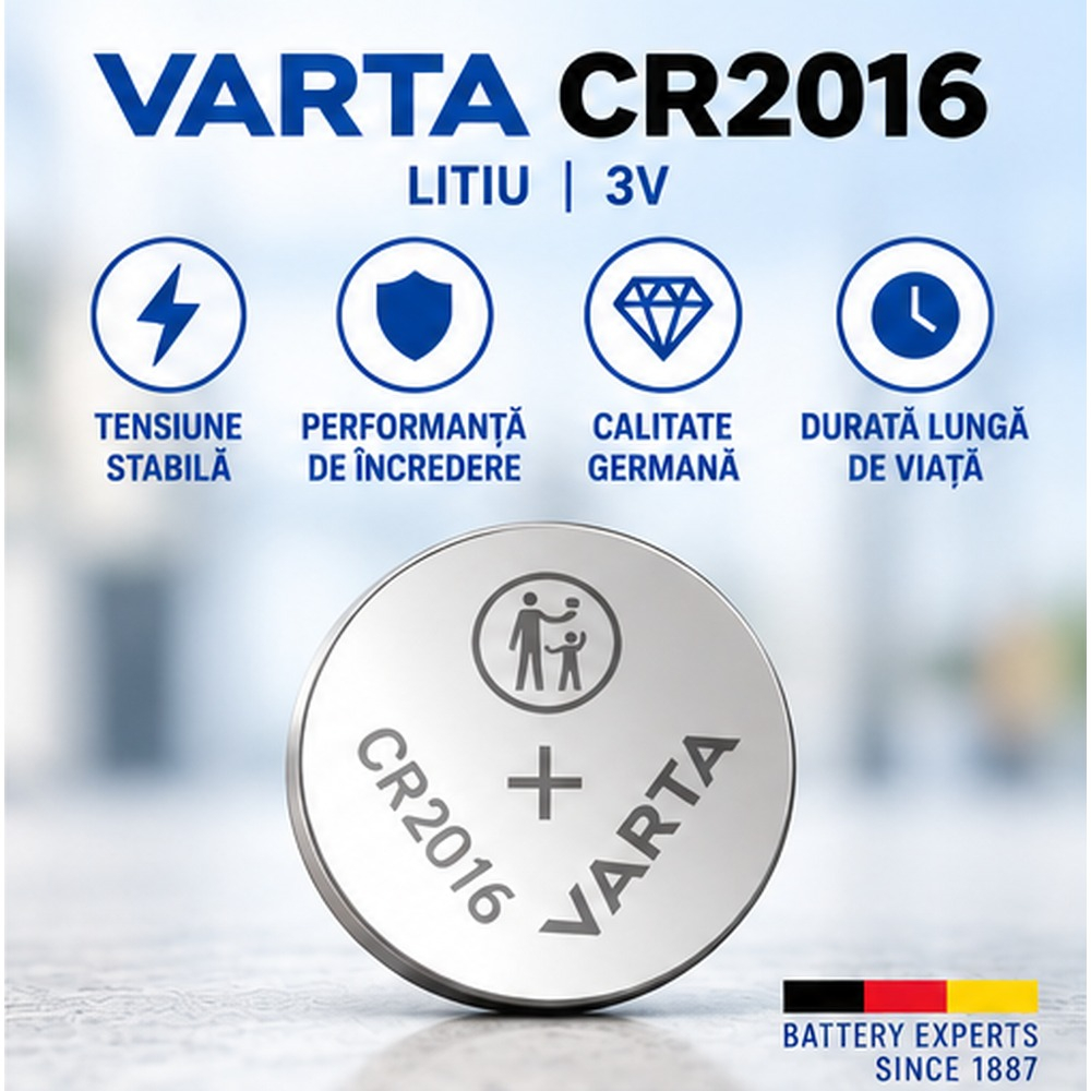 Baterii Varta CR2016 litiu 3V set 2 bucati [4]