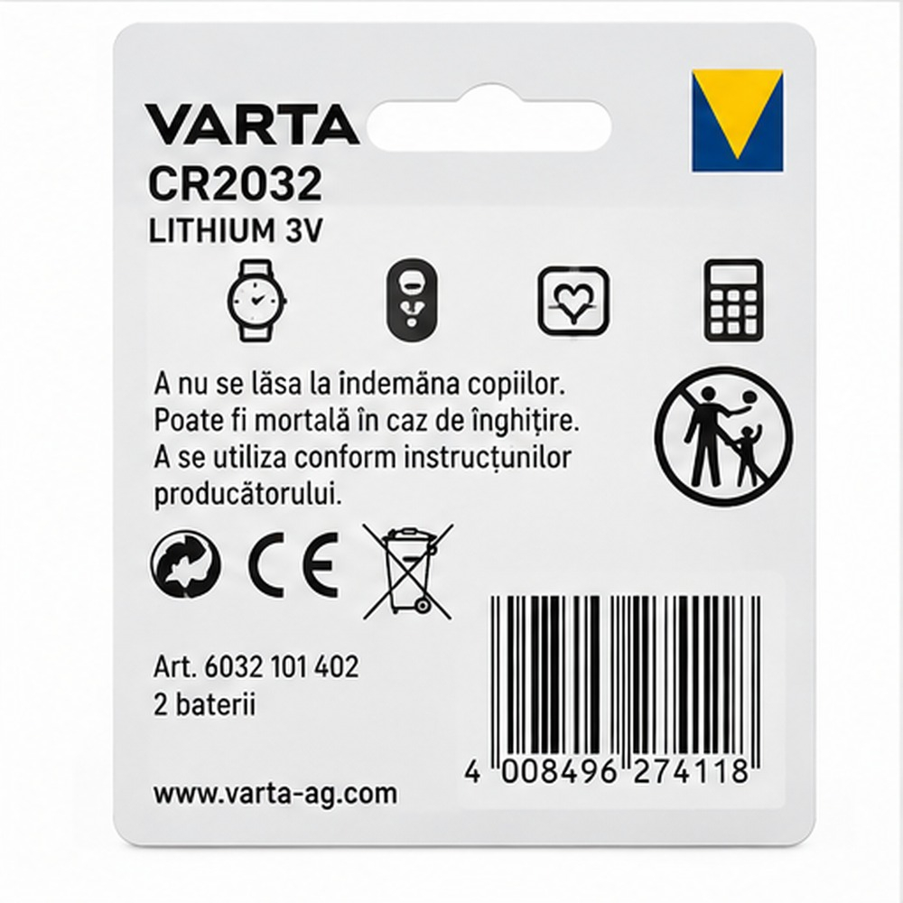 Baterii Varta CR2032 litiu 3V set 2 bucati [6]