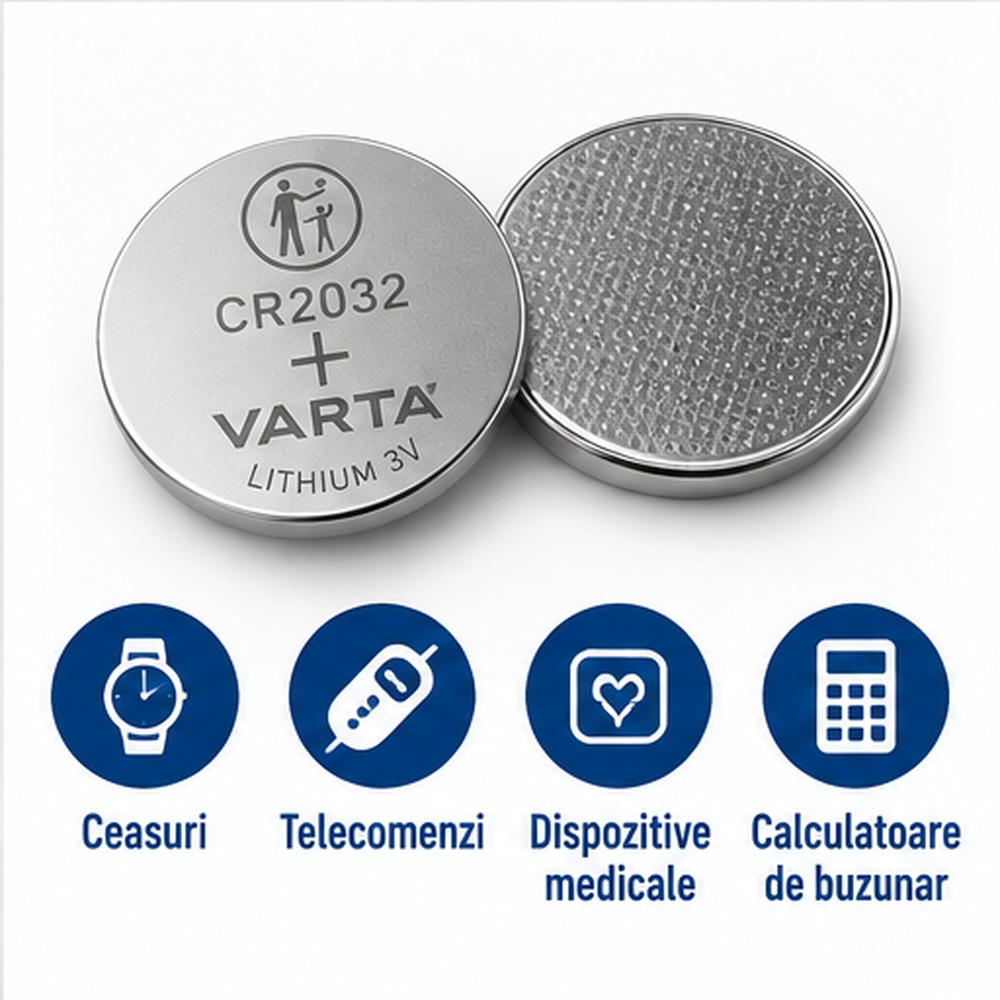 Baterii Varta CR2032 litiu 3V set 2 bucati [4]