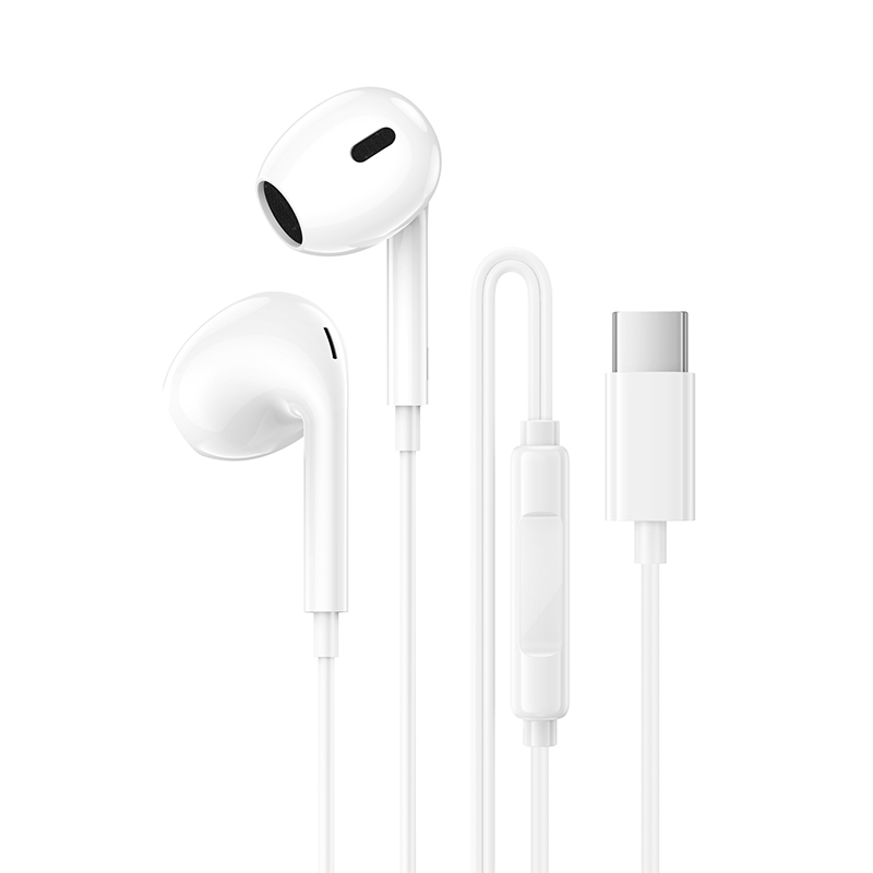 Căști Cu Fir Borofone BM100 Fuente, USB-C Cu DAC, Microfon, Albe - Varianta Standard Care Face Esențialul [1]