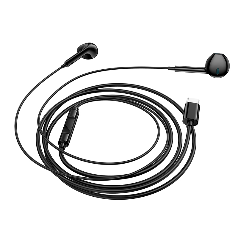 Căști Cu Fir Borofone BM100 Fuente, USB-C, In-Ear, 1,2m, Negre - Drumul Spre Serviciu Sună Mai Bine [2]