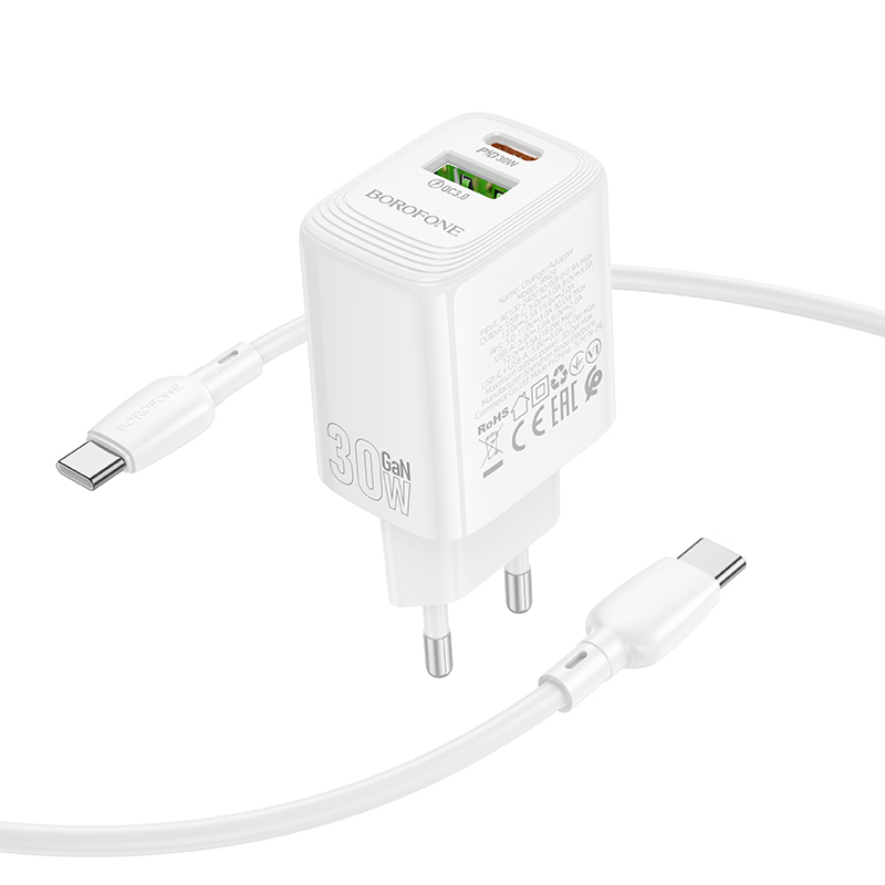 Incarcator priza Borofone BN29 Fuente 30W USB si USB-C cu cablu [5]