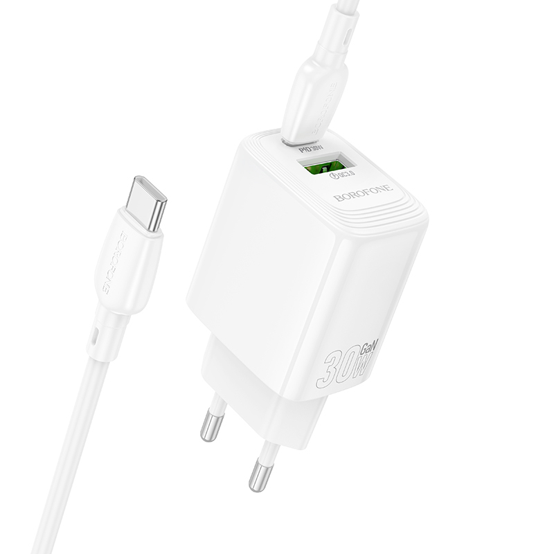 Incarcator priza Borofone BN29 Fuente 30W USB si USB-C cu cablu [2]