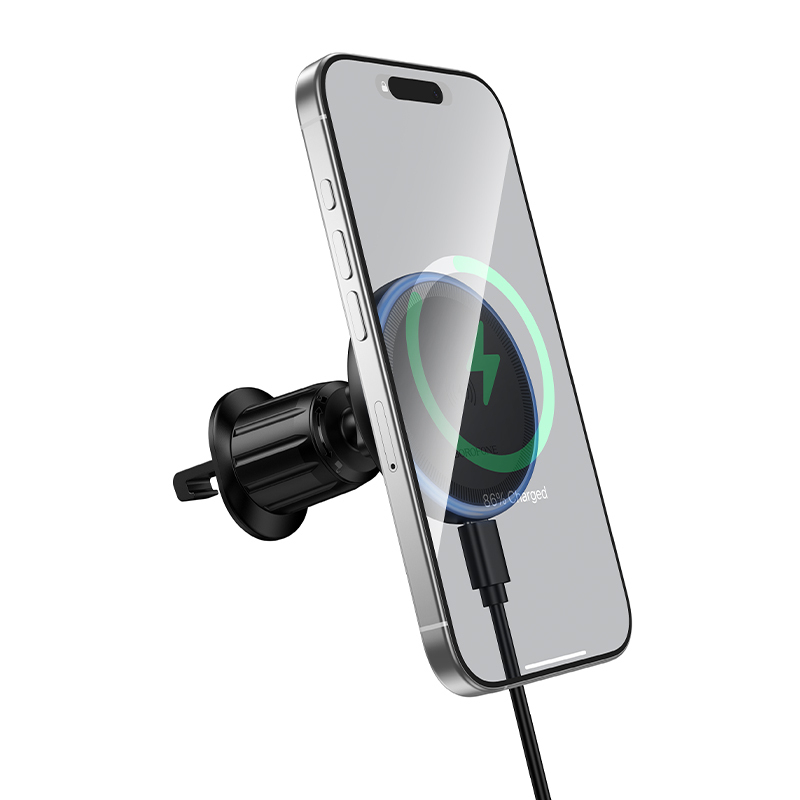 Suport auto Borofone BH224 Flash magnetic grila cu incarcare wireless [8]