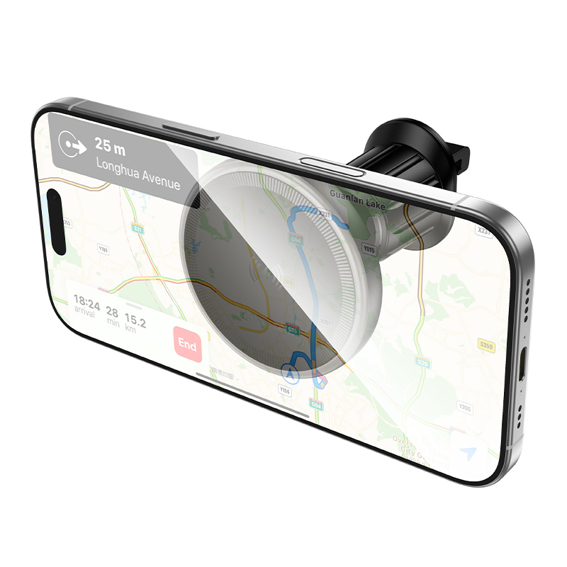 Suport auto Borofone BH224 Flash magnetic grila cu incarcare wireless [5]