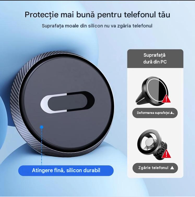 Suport auto magnetic grila ventilatie negru placuta inclusa [5]