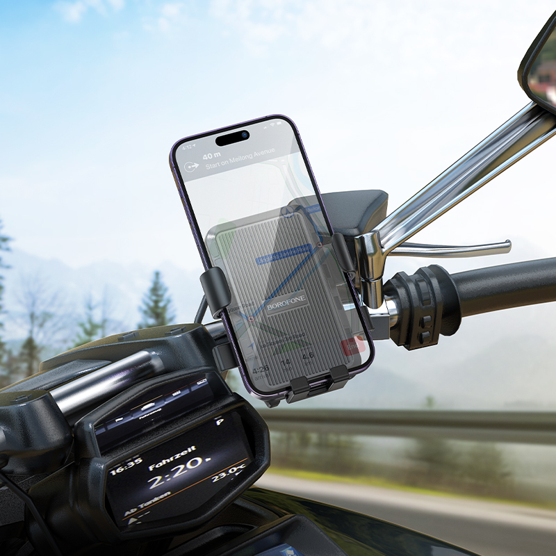 Suport telefon bicicletă motocicletă Borofone BH137 Knight negru [8]