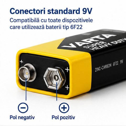 Baterie Varta 9V zinc-carbon 6F22 [4]