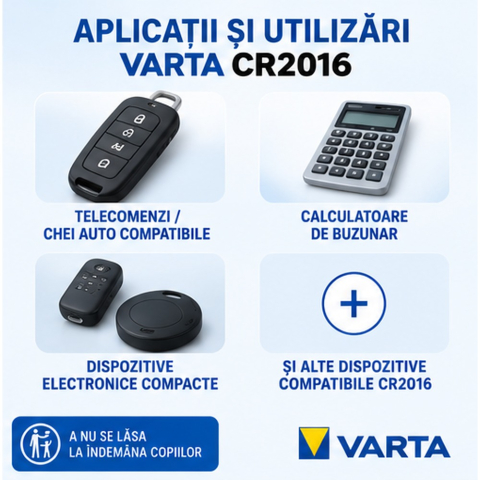 Baterii Varta CR2016 litiu 3V set 2 bucati [4]