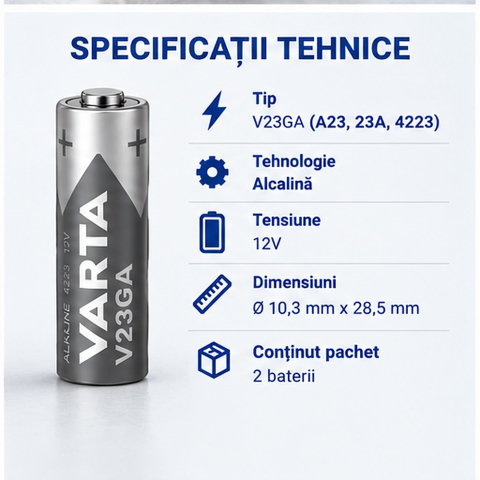 Baterii Varta V23GA A23 12V set 2 bucati [4]