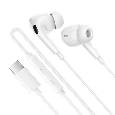 Căști Borofone BM100 Pro Fuente, USB-C Cu DAC, Microfon și Control, Albe - Sunet Corect Pe Orice Telefon [3]