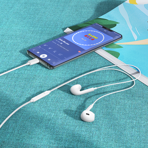 Căști Cu Fir Borofone BM100 Fuente, USB-C Cu DAC, Microfon, Albe - Varianta Standard Care Face Esențialul [3]