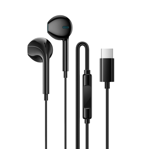 Căști cu fir - Căști Cu Fir Borofone BM100 Fuente, USB-C, In-Ear, 1,2m, Negre - Drumul Spre Serviciu Sună Mai Bine