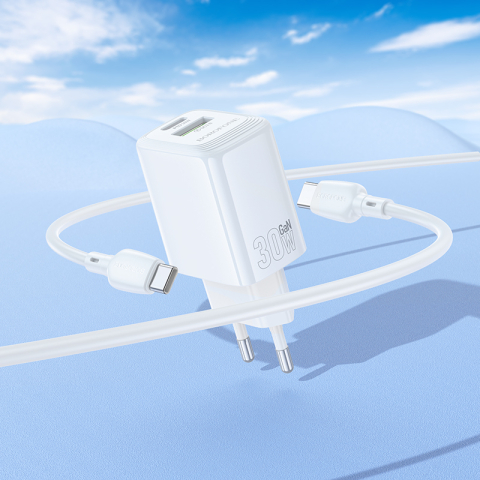 Incarcator priza Borofone BN29 Fuente 30W USB si USB-C cu cablu [5]