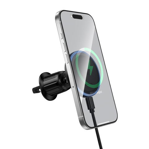 Suport auto Borofone BH224 Flash magnetic grila cu incarcare wireless [7]