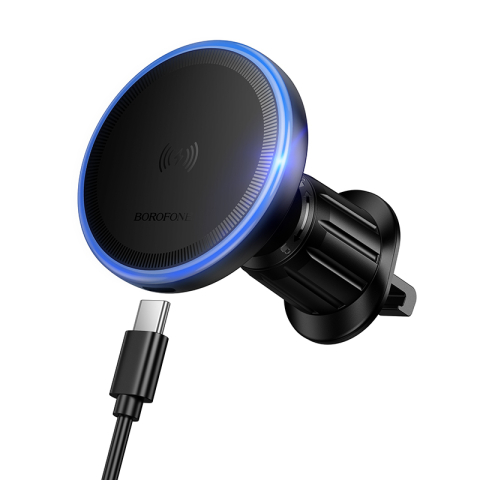 Suporturi auto - Suport auto Borofone BH224 Flash magnetic grila cu incarcare wireless