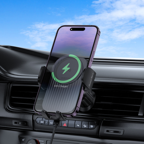 Suport auto cu incarcare wireless 15W Borofone BH221 [5]