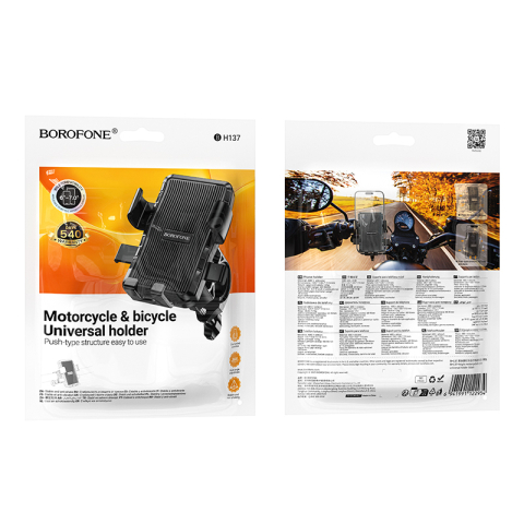 Suport telefon bicicletă motocicletă Borofone BH137 Knight negru [8]