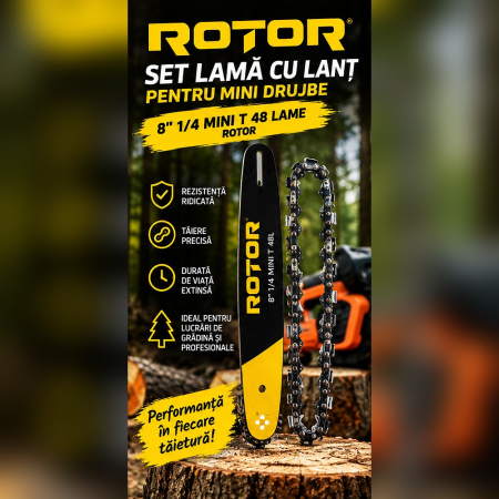 CASA SI GRADINA - SET LAMA CU LANT 8" 1/4 MINI T 48 lROTOR