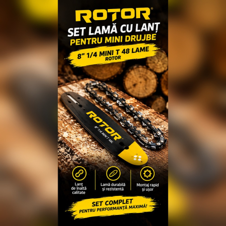 SET LAMA CU LANT 8" 1/4 MINI T 48 lROTOR [1]